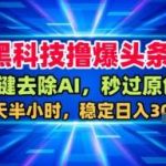 揭秘去除AI痕迹技巧：秒过原创审核，每日半小时收益稳定-微七七网-是一个专注于全域获客|流量矩阵化打法的团队！