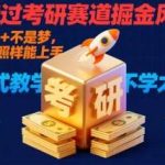 考研赛道掘金机会：低门槛日均入千元，保姆级教学一学就会！-微七七网-是一个专注于全域获客|流量矩阵化打法的团队！