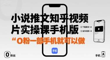 知乎小说推文实操课：手机操作0粉可做，一部手机就上手！-微七七网-是一个专注于全域获客|流量矩阵化打法的团队！