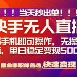 无人直播新技巧：当天出单0风控，日赚500+实战揭秘！-微七七网-是一个专注于全域获客|流量矩阵化打法的团队！
