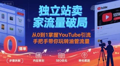 独立站YouTube引流攻略：从0到1手把手带你玩转油管流量-微七七网-是一个专注于全域获客|流量矩阵化打法的团队！