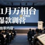 2025年1月万相台无界爆款特训营高阶实战现场实录-微七七网-是一个专注于全域获客|流量矩阵化打法的团队！