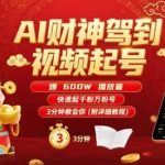 AI财神视频起号教程：3分钟学会600W播放，快速涨千粉万粉！-微七七网-是一个专注于全域获客|流量矩阵化打法的团队！