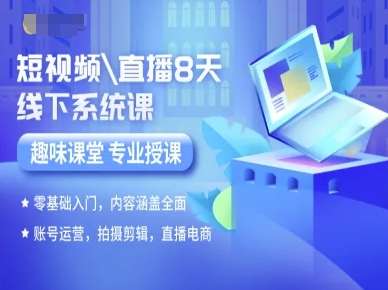 8天线下系统课：零基础入门短视频直播，账号运营与拍摄剪辑，直播电商实战-微七七网-是一个专注于全域获客|流量矩阵化打法的团队！
