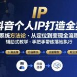 抖音个人IP实操课：系统教学，快速上手，轻松打造个人品牌-微七七网-是一个专注于全域获客|流量矩阵化打法的团队！