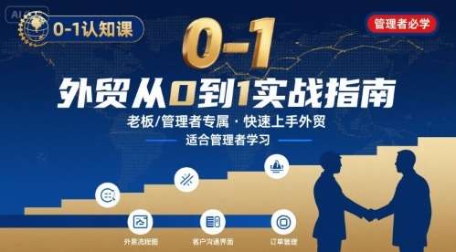 内贸转外贸快速入门：老板与管理者的0-1实战指南-微七七网-是一个专注于全域获客|流量矩阵化打法的团队！