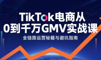 TikTok电商从0到千万GMV实战课：系统拆解运营秘籍-微七七网-是一个专注于全域获客|流量矩阵化打法的团队！