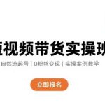 短视频带货实操班：自然流起号快速变现，轻松玩转电商带货-微七七网-是一个专注于全域获客|流量矩阵化打法的团队！