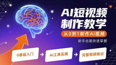 AI短视频制作教学：从0到1手把手教你做AI视频-微七七网-是一个专注于全域获客|流量矩阵化打法的团队！