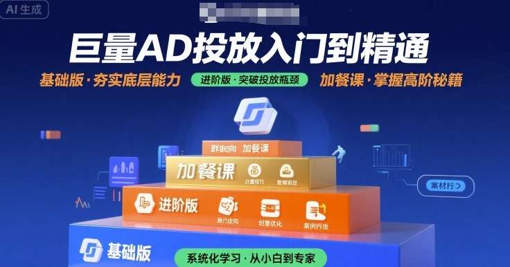 巨量AD投放实战教程：从入门到精通（基础+进阶+加餐课）-微七七网-是一个专注于全域获客|流量矩阵化打法的团队！