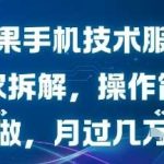 苹果手机拆解技术教学，操作简单易上手，新手月入过万轻松实现！-微七七网-是一个专注于全域获客|流量矩阵化打法的团队！