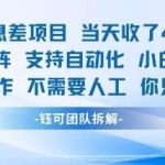 蓝海信息差项目当天收益1000+，全程AI自动化操作，新手小白轻松上手-微七七网-是一个专注于全域获客|流量矩阵化打法的团队！
