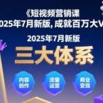 2025短视频营销课新版：三大体系实操秘籍，快速成就百万大V！-微七七网-是一个专注于全域获客|流量矩阵化打法的团队！