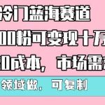 蓝海赛道新机遇：千粉即可变现十万，零门槛多领域复制，市场需求旺盛！-微七七网-是一个专注于全域获客|流量矩阵化打法的团队！