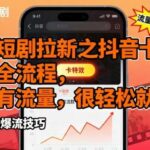 红果短剧拉新实操：抖音卡特效爆款指南，7天播放量破百万（2025最新玩法）-微七七网-是一个专注于全域获客|流量矩阵化打法的团队！