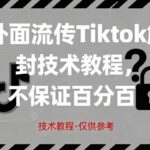 2025 TikTok账号解封技术内部教程：手把手教你提升恢复成功率，避坑指南实操验证-微七七网-是一个专注于全域获客|流量矩阵化打法的团队！