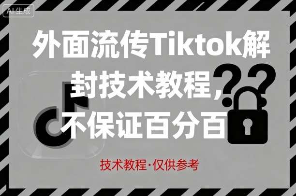 2025 TikTok账号解封技术内部教程：手把手教你提升恢复成功率，避坑指南实操验证-微七七网-是一个专注于全域获客|流量矩阵化打法的团队！