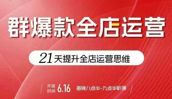 贾真电商爆款运营实战：21天系统课，从0到1掌握全店运营思维，轻松打造持续爆款店群！-微七七网-是一个专注于全域获客|流量矩阵化打法的团队！