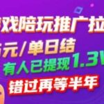2024游戏陪玩推广新项目：0粉丝门槛，每单5米日结无需回填！有人已提现1.3W，限量招募中！-微七七网-是一个专注于全域获客|流量矩阵化打法的团队！