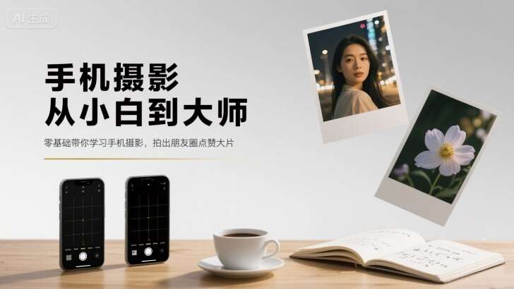 零基础手机摄影速成：新手也能拍出朋友圈高赞大片的终极秘籍-微七七网-是一个专注于全域获客|流量矩阵化打法的团队！