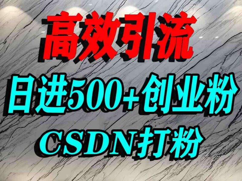 CSDN创业粉引流实战：小众平台日引500+精准流量方法揭秘-微七七网-是一个专注于全域获客|流量矩阵化打法的团队！