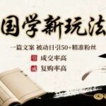 国学营销实战：单篇文案日引50+精准流量，揭秘高成交复购的被动引流技巧-微七七网-是一个专注于全域获客|流量矩阵化打法的团队！