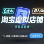 2025淘宝虚拟店铺实战教程：一个人操作零成本起步，月入5000+指南-微七七网-是一个专注于全域获客|流量矩阵化打法的团队！