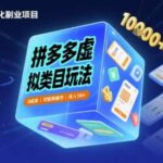 拼多多虚拟类目零成本矩阵玩法：小白月入1W+实战指南，轻松复制爆款店铺-微七七网-是一个专注于全域获客|流量矩阵化打法的团队！