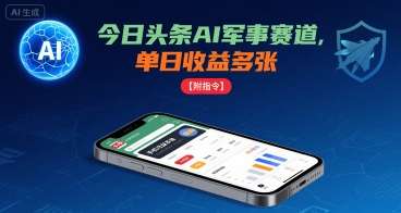 今日头条AI军事赛道爆单攻略：手机操作日入多张收益，附详细指令指南-微七七网-是一个专注于全域获客|流量矩阵化打法的团队！