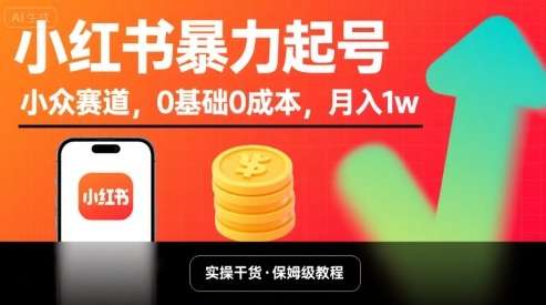 小红书小众赛道起号秘籍：0基础14天快速盈利，月入过万实战分享-微七七网-是一个专注于全域获客|流量矩阵化打法的团队！