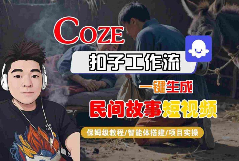 Coze扣子智能体工作流实战：3分钟一键生成民间故事短视频，保姆级教程助力30条作品狂揽50w粉！-微七七网-是一个专注于全域获客|流量矩阵化打法的团队！