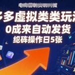 拼多多虚拟类目掘金攻略：2025自动化矩阵玩法，0成本日入500+干货揭秘-微七七网-是一个专注于全域获客|流量矩阵化打法的团队！