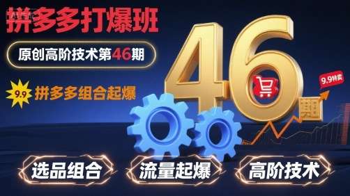 拼多多组合起爆实战秘籍：46期高阶技术班教你截流提价与直通车速爆技巧-微七七网-是一个专注于全域获客|流量矩阵化打法的团队！