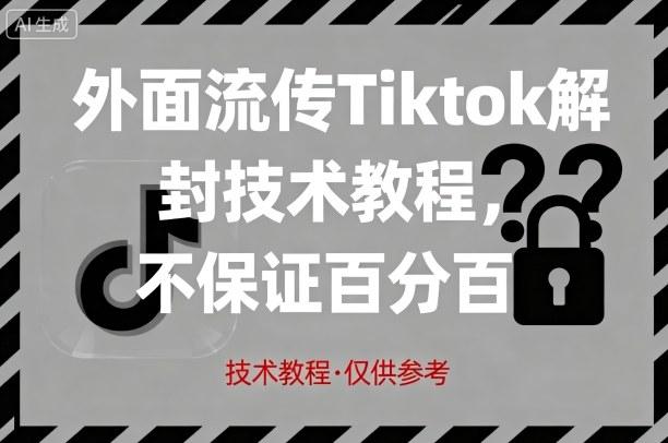 2025 TikTok账号解封技术内部教程：手把手教你提升恢复成功率，避坑指南实操验证-微七七网-是一个专注于全域获客|流量矩阵化打法的团队！