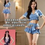 AI海军装美女跳舞视频制作教程：零基础3天快速涨粉秘籍，附独家绘图动作提示词-微七七网-是一个专注于全域获客|流量矩阵化打法的团队！