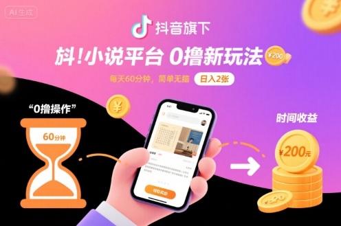 2025抖音小说平台挂机赚钱新玩法：每天60分钟轻松操作，无门槛日入200+实战教程-微七七网-是一个专注于全域获客|流量矩阵化打法的团队！