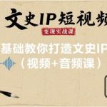 文史IP短视频变现实战全攻略：0基础速成高收益文史IP号（视频+音频课程）-微七七网-是一个专注于全域获客|流量矩阵化打法的团队！