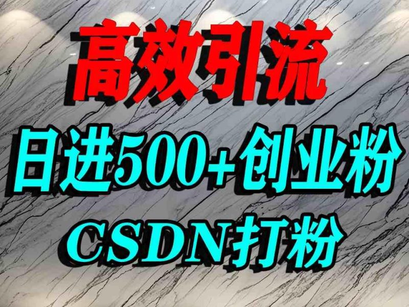 CSDN创业粉引流秘籍：揭秘单人日引500+精准流量的神秘平台实战指南-微七七网-是一个专注于全域获客|流量矩阵化打法的团队！
