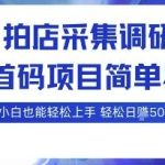 拍店采集零门槛副业：单号日赚500+保姆级教程，首码实操攻略揭秘-微七七网-是一个专注于全域获客|流量矩阵化打法的团队！