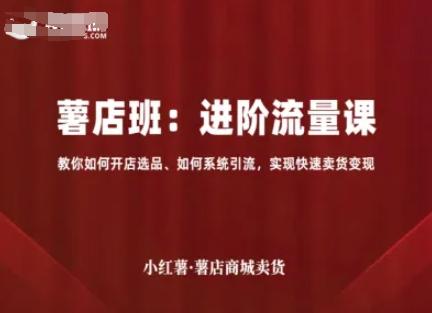 小红书薯店卖货速成实战：进阶流量课教你开店选品与系统引流，快速变现全攻略-微七七网-是一个专注于全域获客|流量矩阵化打法的团队！