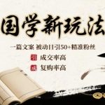 国学新玩法实战：单篇文案被动日引50+精准粉丝，实现高成交与复购率飙升秘籍-微七七网-是一个专注于全域获客|流量矩阵化打法的团队！