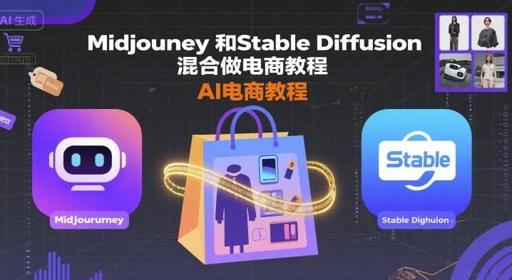 融合MIDJOURNEY与STABLE DIFFUSION的AI电商混合教程：实战步骤与技巧全解析-微七七网-是一个专注于全域获客|流量矩阵化打法的团队！