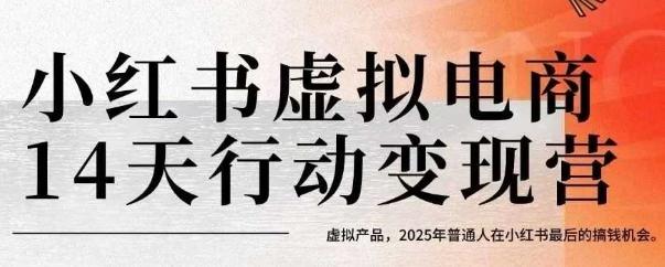2025年小红书虚拟电商14天变现训练营：普通人最后的搞钱机会，虚拟产品实战攻略（更新版）-微七七网-是一个专注于全域获客|流量矩阵化打法的团队！
