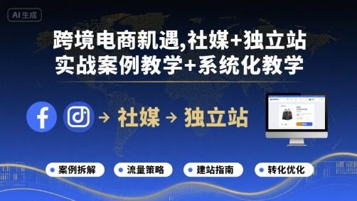 跨境电商爆单秘籍：社媒引流+独立站变现实战案例与系统化教学全攻略-微七七网-是一个专注于全域获客|流量矩阵化打法的团队！