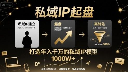 如何打造年入千万的私域IP：起盘、建立与高转化秘籍-微七七网-是一个专注于全域获客|流量矩阵化打法的团队！