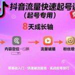 《抖音8天快速起号实战秘籍:零基础引爆账号流量,起号专用全攻略》-微七七网-是一个专注于全域获客|流量矩阵化打法的团队!