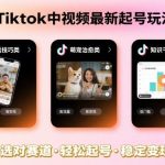 独家解析TikTok中视频起号秘诀：选对赛道日入百刀实操指南-微七七网-是一个专注于全域获客|流量矩阵化打法的团队！