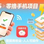 2025年零撸手机项目独家揭秘：二十秒一单纯薅羊毛，日赚200+轻松做就有！-微七七网-是一个专注于全域获客|流量矩阵化打法的团队！