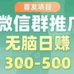 微信群推广新项目实操揭秘：日入15单每单利润10元，轻松无脑赚取500+全程教程-微七七网-是一个专注于全域获客|流量矩阵化打法的团队！