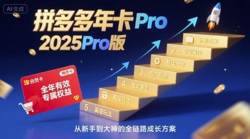 拼多多年卡2025PRO版终极指南：五大板块从认知基础到推广活动玩法全解析-微七七网-是一个专注于全域获客|流量矩阵化打法的团队！